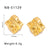 IG Style Quadrilateral Rhombus Geometric Leaf Stainless Steel Electroplating Earrings