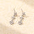 925 Sterling Silver Cute & Edgy Flower Flower Silver Diamond Inlay Stud Earrings