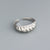 925 Sterling Silver Women Korean Geometric Silver Electroplating Rings