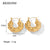 IG Style Circle Geometric Stainless Steel 18K Gold Plated Earrings