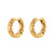 Fashion Round Geometric Stainless Steel 18K Gold Plated Earrings