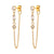 Minimalist Stripe Geometric Stainless Steel 18K Gold Plated Earrings