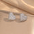 Moderate Luxury Flower Copper Diamond Inlay Stud Earrings