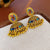 Medieval Round Geometric Alloy Electroplating Earrings