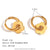 Fashion Flower Geometric Stainless Steel 18K Gold Plated Earrings