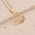 Retro Vintage Heart Copper Zircon Inlay Pendants