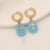 IG Style Cross Stainless Steel Electroplating Earrings