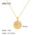 IG Style Heart Chain Octagram Geometric Stainless Steel 18K Gold Plated Necklaces