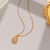 Natural Titanium Steel 18K Gold Plated Necklaces