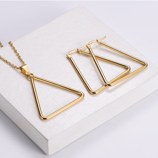 Women Geometric Metal Crown Stainless Steel Stainless Steel Earrings