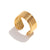 Minimalist Fashion Circle Geometric Stainless Steel 18K Gold Plated Rings