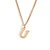 Fashion Letter Number Geometric Text Stainless Steel 18K Gold Plated Necklaces