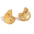 Fashion Fan-Shape Heart Leaf Bowknot Stainless Steel 18K Gold Plated Stud Earrings