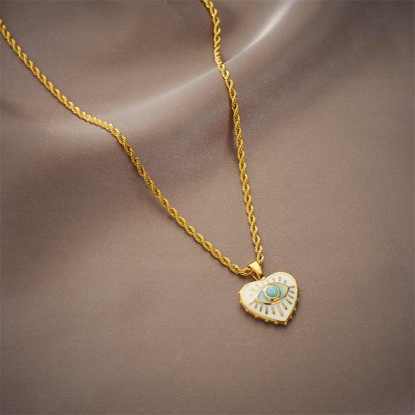 Heart Twisted Titanium Steel Electroplating Necklaces