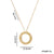 Round Titanium Steel 18K Gold Plated Necklaces