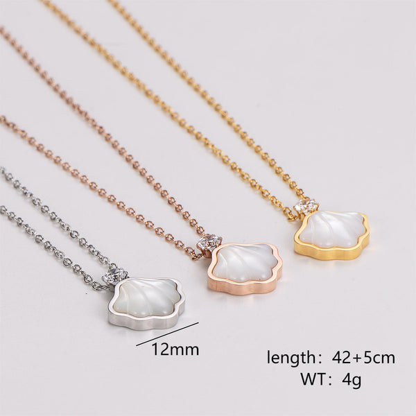 Fashion Hexagon Stainless Steel Electroplating Necklaces