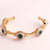 Hip Hop Women Glasses Geometric Copper Oil Dripping Bracelets