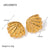 IG Style Shell Stainless Steel 18K Gold Plated Earrings