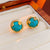 Luxurious Round Geometric Plastic Electroplating Earrings