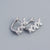 925 Sterling Silver Cute Butterfly Silver Diamond Inlay Stud Earrings