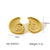 IG Style Conch Geometric Stainless Steel Electroplating Earrings