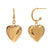 Fashion Heart Geometric Stainless Steel 18K Gold Plated Drop Earrings