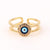 IG Style Women Diamond Metal Eye Copper Electroplating Rings