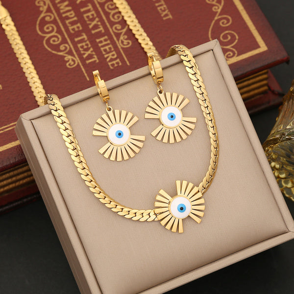 Expressive Eye Stainless Steel Electroplating Necklaces