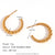 Minimalist Circle Geometric Stainless Steel 18K Gold Plated Earrings