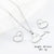 Minimalist Heart Bell Droplet Stainless Steel Electroplating Jewelry Sets