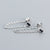 925 Sterling Silver Chic Stripe Quadrilateral Silver Diamond Inlay Stud Earrings