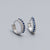 925 Sterling Silver Circle Geometric Silver Electroplating Earrings