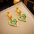 Heart Acrylic Electroplating Earrings