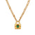 Fashion Lock Geometric Stainless Steel 18K Gold Plated Necklaces