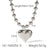 IG Style Chain Heart Heart Titanium Steel Electroplating Necklaces