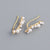 925 Sterling Silver Cute Round Polka Dot Silver Diamond Inlay Stud Earrings