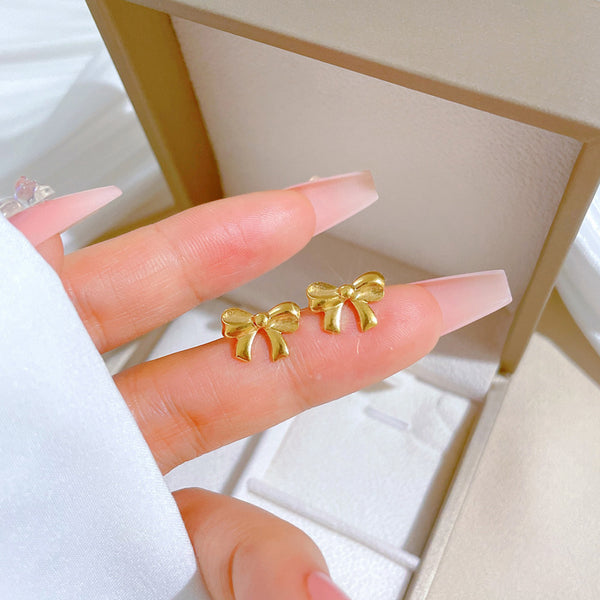 Korean Cosmos Geometric Titanium Steel Electroplating Earrings