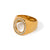 IG Style Tennis / Diamond Line Stainless Steel 18K Gold Plated Rings