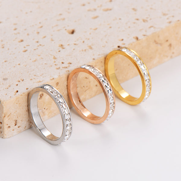 Fashion Round Stainless Steel Electroplating Rings