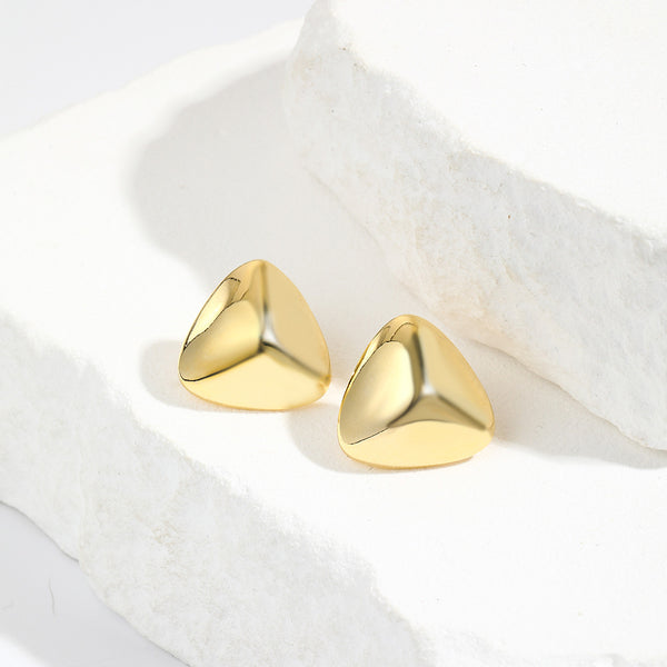 Versatile Triangle Geometric Copper Electroplating Earrings