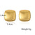 Women Round Quadrilateral Geometric Copper Stud Earrings