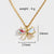 Moderate Luxury Butterfly Copper Diamond Inlay Necklaces