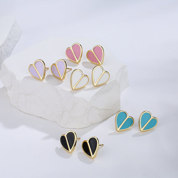 IG Style Geometric Copper Stud Earrings