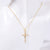 Vintage Retro Cross Geometric Copper Diamond Inlay Necklaces