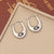 Expressive Eye Geometric U-Shape Stainless Steel Electroplating Earrings