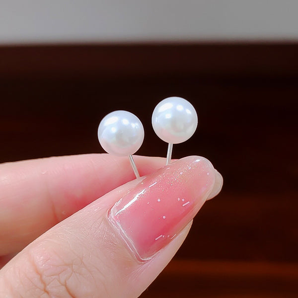 Women Natural Moon Little Daisy Pearl Geometric Alloy Electroplating Earrings