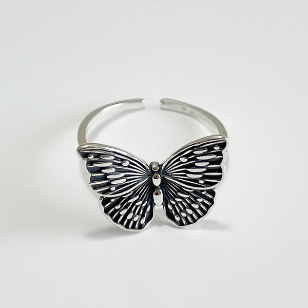 925 Sterling Silver Women Japanese / Korean Butterfly Silver Rings