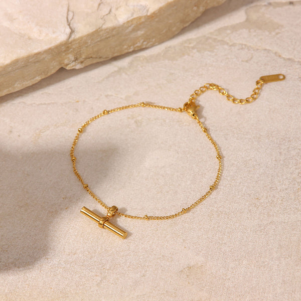 Women Minimalist Geometric 18K Gold Plated Anklets