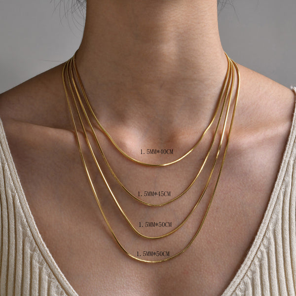 IG Style Geometric Titanium Steel Electroplating Necklaces