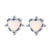 Fashion Heart Geometric Stainless Steel 18K Gold Plated Stud Earrings